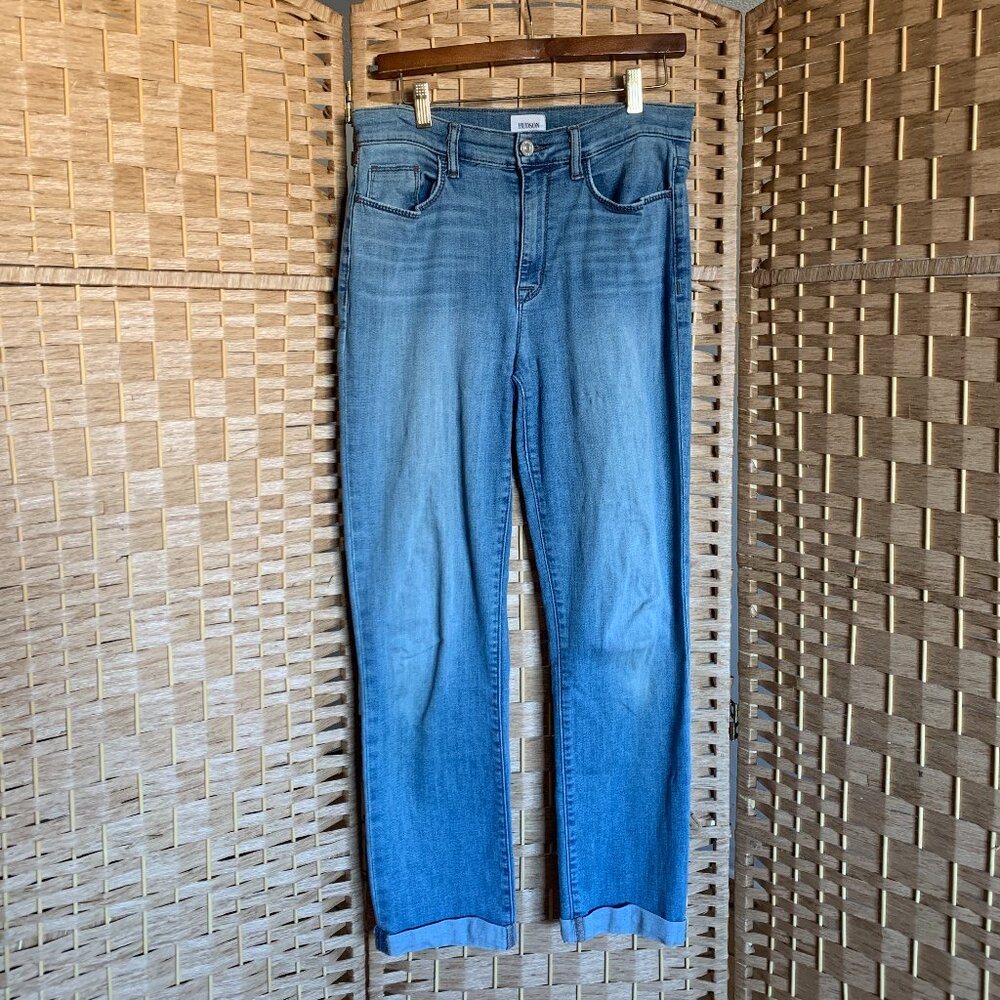 Hudson Blair High Rise Straight Crop Jeans - Light Wash - Size 28